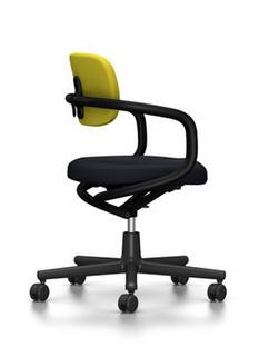 Siège de bureau pivotant Allstar Noir profond  |Hopsak|Jaune / vert pastel