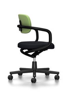 Siège de bureau pivotant Allstar Noir profond  |Hopsak|Vert mousse / ivoire