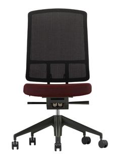 AM Chair Noir|Rouge foncé/nero|Sans accotoirs|Aluminium finition époxy noir foncé