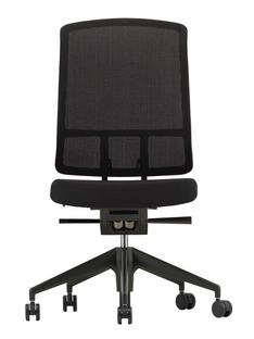 AM Chair Noir|Nero/coconut|Sans accotoirs|Aluminium finition époxy noir foncé