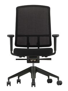 AM Chair Noir|Nero|Avec accotoirs 2D|Aluminium finition époxy noir foncé