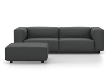 Soft Modular Sofa Laser gris foncé|Avec repose-pieds