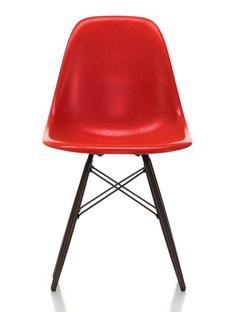 Eames Fiberglass Chair DSW Eames classic red|Érable noir