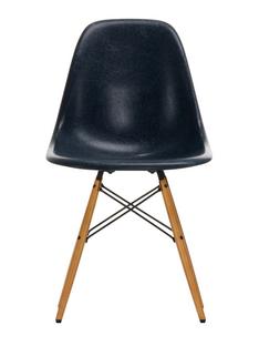 Eames Fiberglass Chair DSW Eames navy blue|Érable nuance de jaune