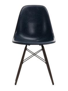 Eames Fiberglass Chair DSW Eames navy blue|Érable noir