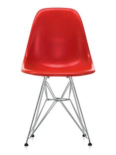 Eames Fiberglass Chair DSR Eames classic red|Poli chromé