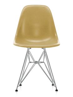 Eames Fiberglass Chair DSR Eames ochre light|Poli chromé