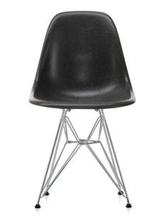 Eames Fiberglass Chair DSR Eames elephant hide grey|Poli chromé