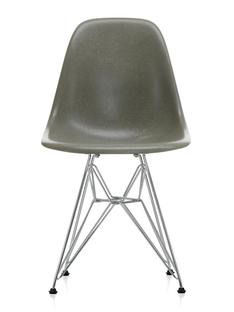 Eames Fiberglass Chair DSR Eames raw umber|Poli chromé