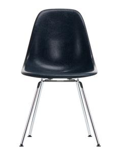 Eames Fiberglass Chair DSX Eames navy blue|Poli chromé