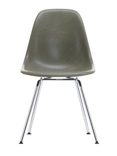 Eames Fiberglass Chair DSX Eames raw umber|Poli chromé