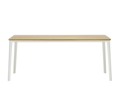 Plate Dining Table 180 x 90 cm|Chêne massif naturel huilé|Blanc