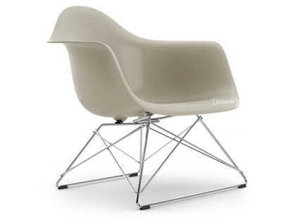 Eames Plastic Armchair RE LAR Galet|Sans rembourrage|Chromé