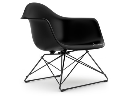Eames Plastic Armchair RE LAR Noir profond  |Sans rembourrage|Revêtement basic dark