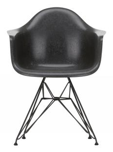 Eames Fiberglass Armchair DAR Eames elephant hide grey|Noir basic