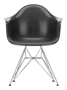 Eames Fiberglass Armchair DAR Eames elephant hide grey|Chromé