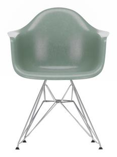 Eames Fiberglass Armchair DAR Eames sea foam green|Chromé