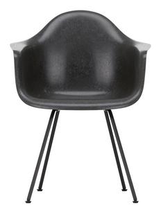 Eames Fiberglass Armchair DAX Eames elephant hide grey|Noir basic