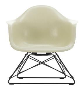 Eames Fiberglass Armchair LAR Eames parchment|Noir basic