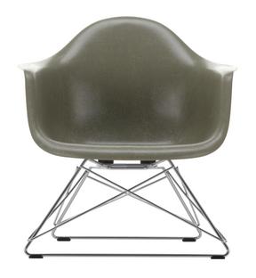 Eames Fiberglass Armchair LAR Eames raw umber|Chromé