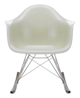 Eames Fiberglass Armchair RAR Eames parchment|Chromé|Érable foncé