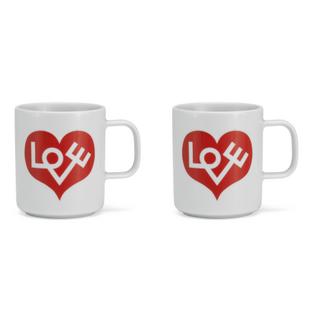 Mug à café Girard  Love Heart, red|Lot de 2