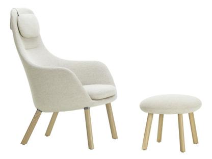 HAL Lounge Chair Tissu Dumet ivoire mélange|Avec repose-pieds