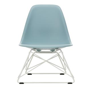 Eames Plastic Side Chair RE LSR Gris bleuté|Sans rembourrage|Revêtement thermolaqué blanc