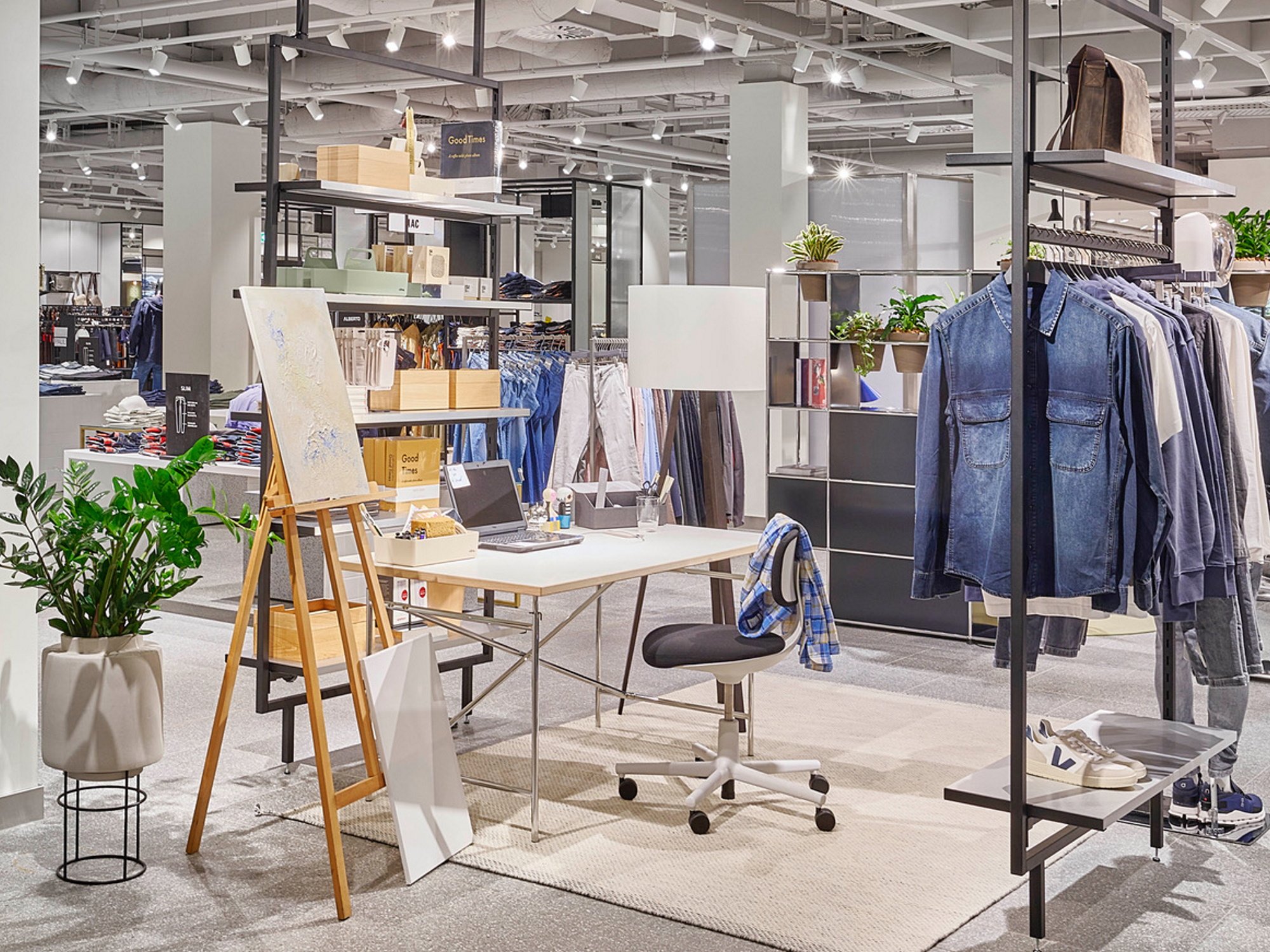 smow chez Breuninger : un bureau à domicile intégré pour un travail créatif