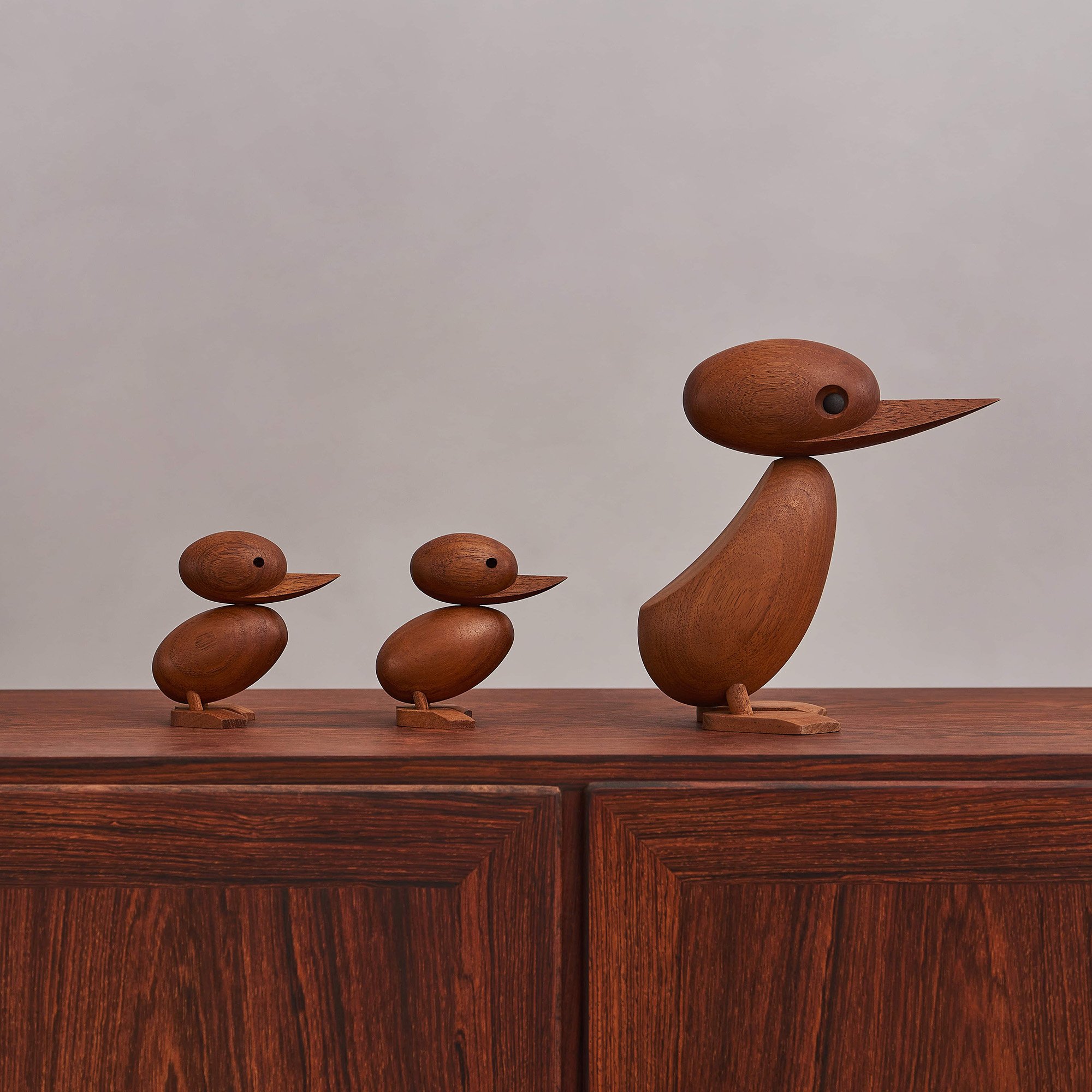Les fameux canards rigolos en bois