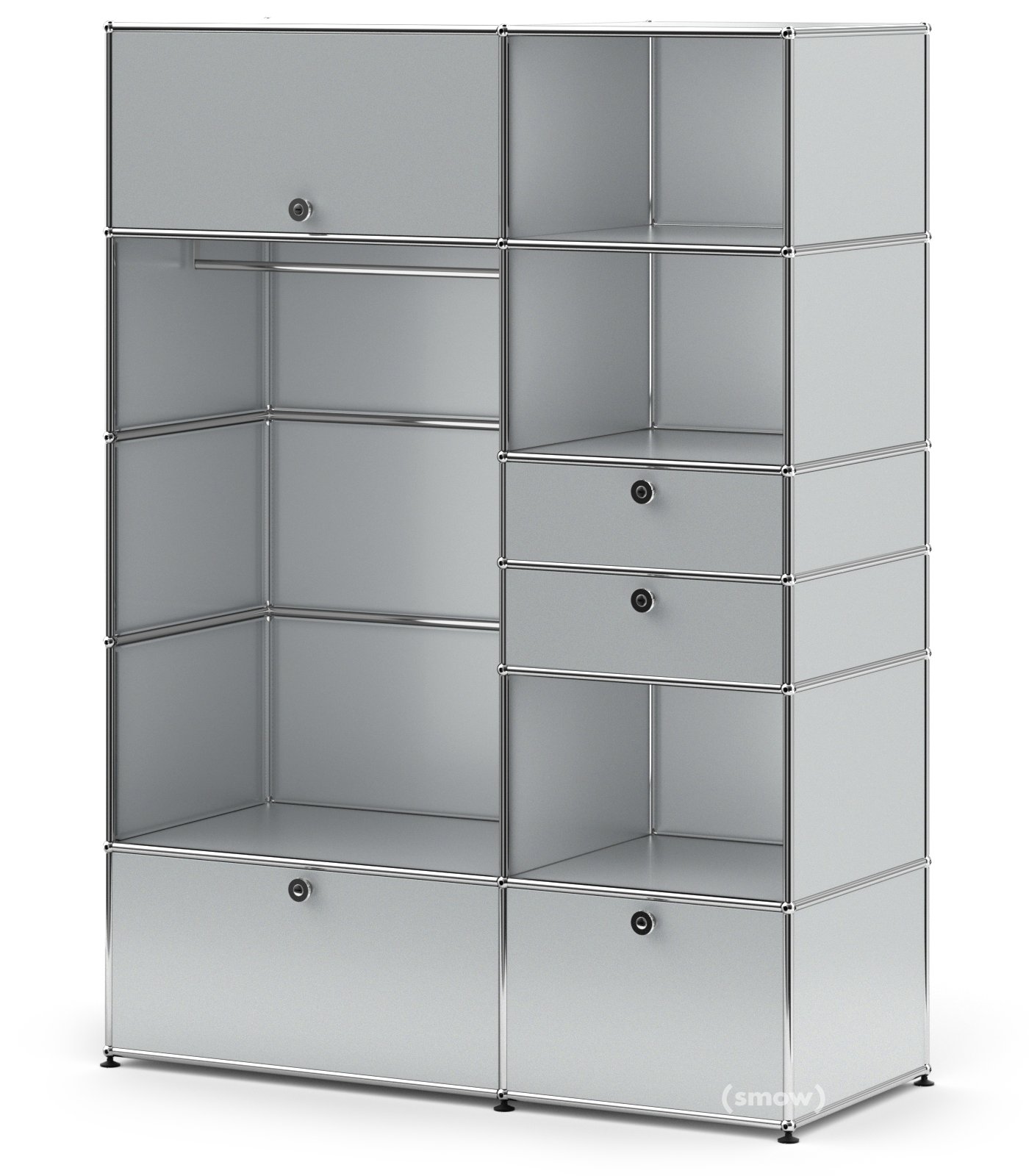 Armoire-penderie USM Haller Type 1, Argent mat USM | USM Haller ...
