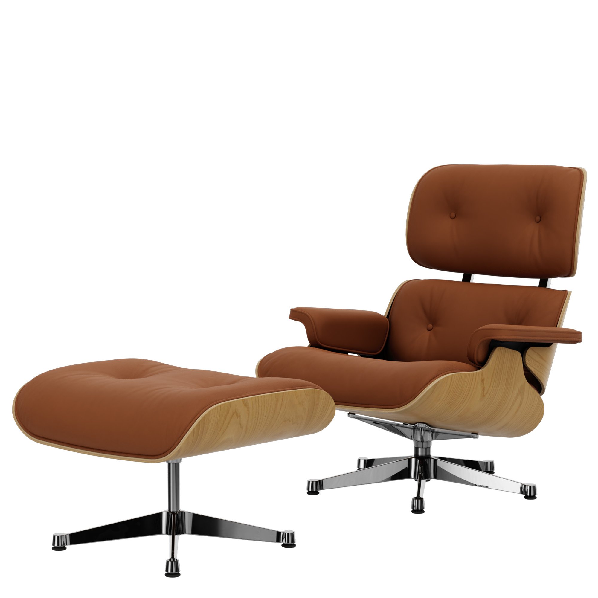 Fauteuil Et Ottomane Mid-Century Vintage En Cuir Par Ingmar Relling Pour Westnofa 1970s