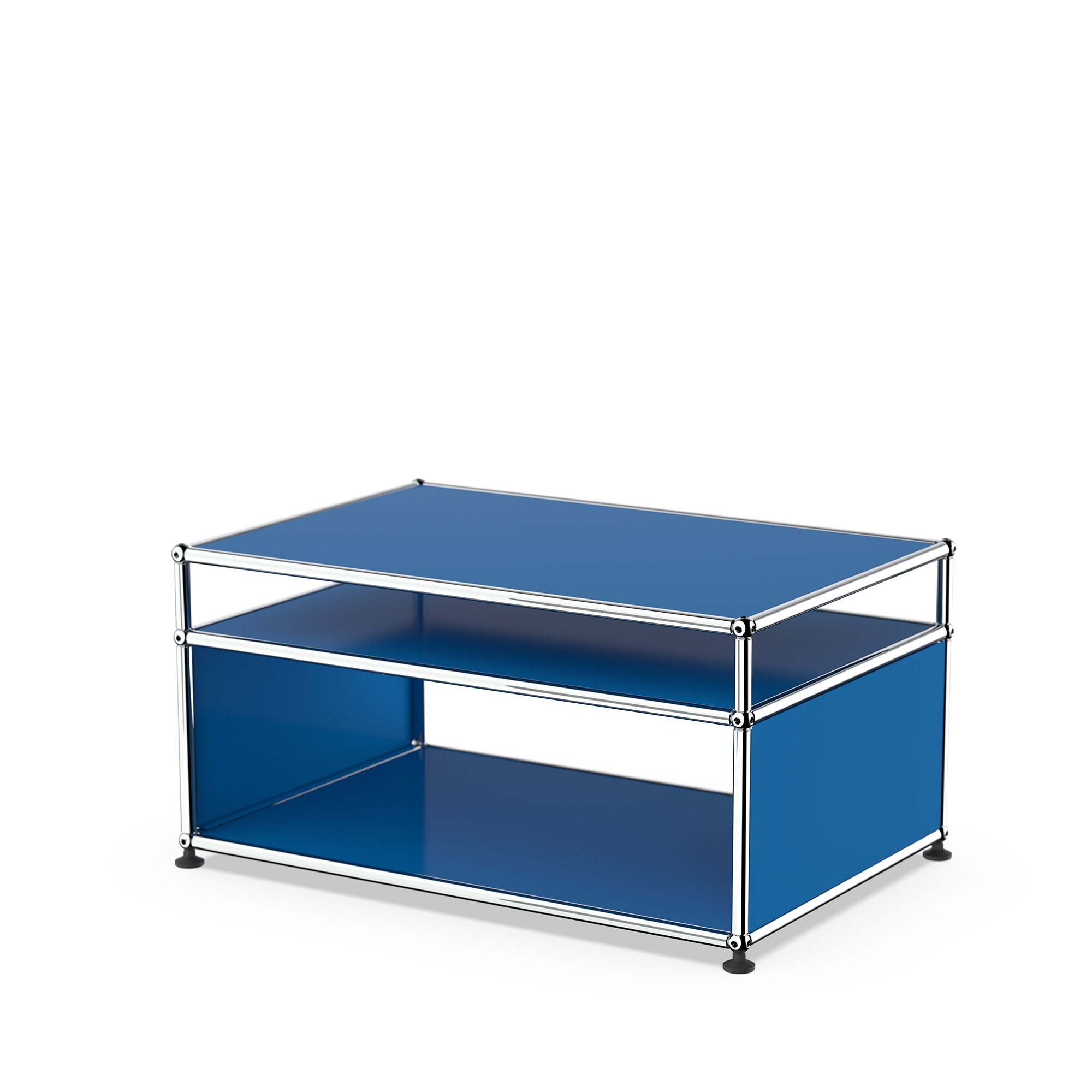 USM Haller table d'appoint à roulettes, Bleu gentiane RAL 5010, Patin ...