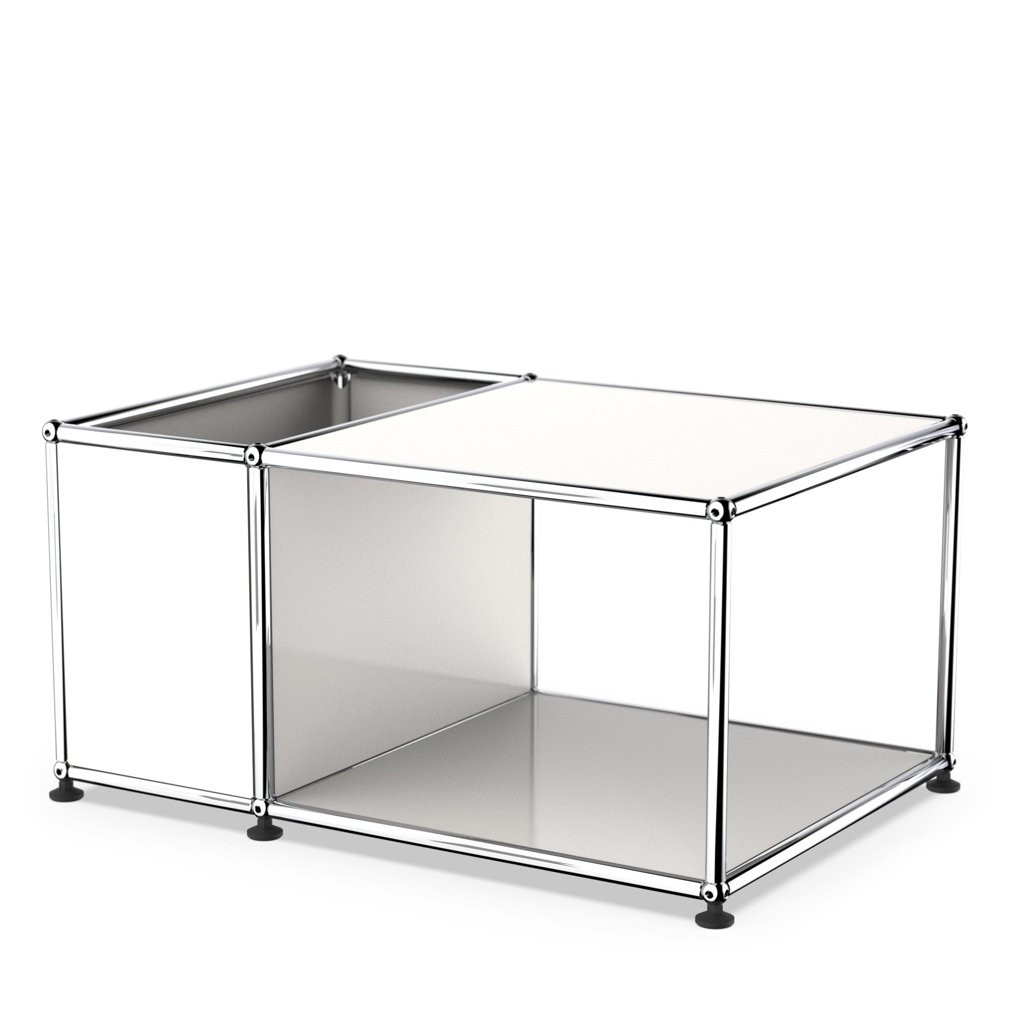 USM Haller table d'appoint avec rangement, Blanc pur RAL 9010, 50 cm ...