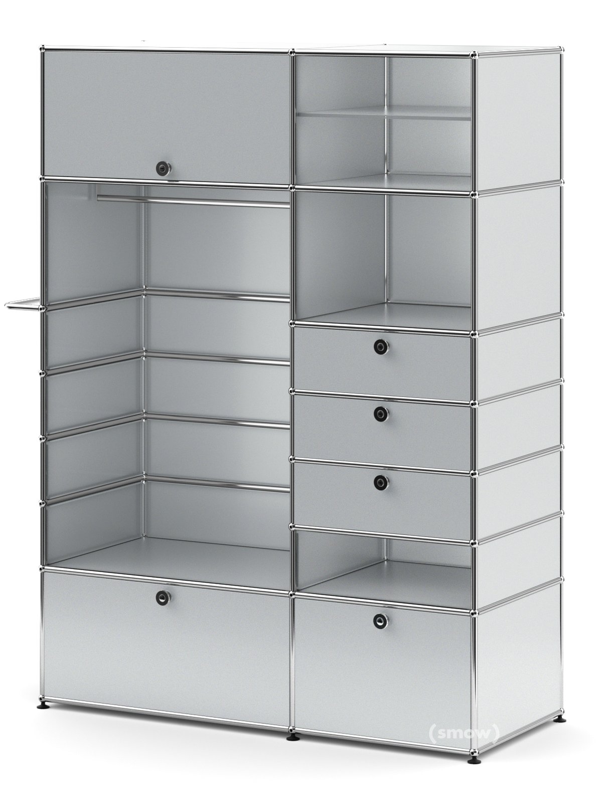 Armoire-penderie USM Haller Type 2, Argent mat USM | USM Haller ...