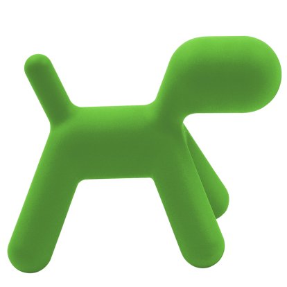 Tabouret Puppy, Très grand (H 81 x L 61,5 x P 102 cm), Polyéthylène (adapté à une utilisation en extérieur), Vert mat (1360 C)