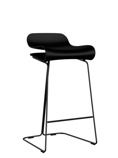 Tabouret de bar BCN, Noir, Acier, couleur de la coque, Version cuisine: 67 cm