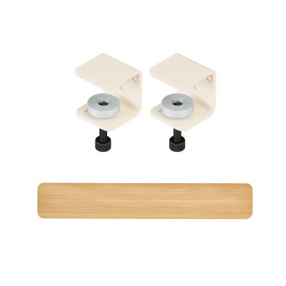 Etagère murale Tiptoe chêne massif, Étagère murale 120 cm, Blanc crème