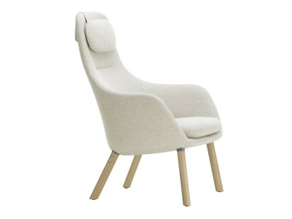 HAL Lounge Chair, Tissu Dumet ivoire mélange, Sans repose-pieds