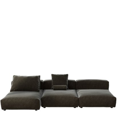Vetsak Sofa Set 4, Suave - Anthracite, Avec coussin