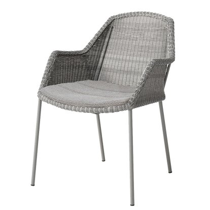 Chaise Breeze, Taupe, Avec coussin d'assise, Focus - Gris clair