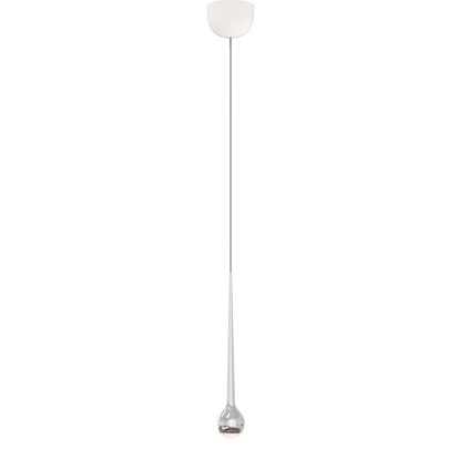Suspension Falling Sun, Aluminium poli, 1 abat-jour - réglable en hauteur