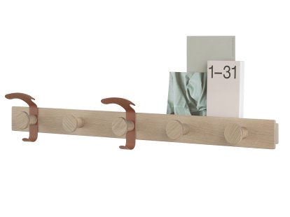 Porte-manteau Avail, Chêne/marron cuivré