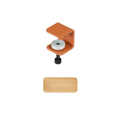 Etagère murale Tiptoe chêne massif, Étagère murale 45 cm, Rouge tangerine