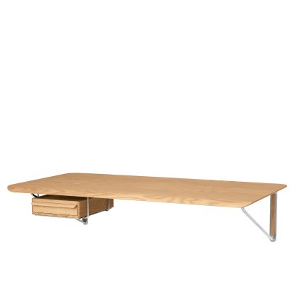 Bureau mural AB019, Chêne huilé, Avec tiroir chêne huilé, à gauche