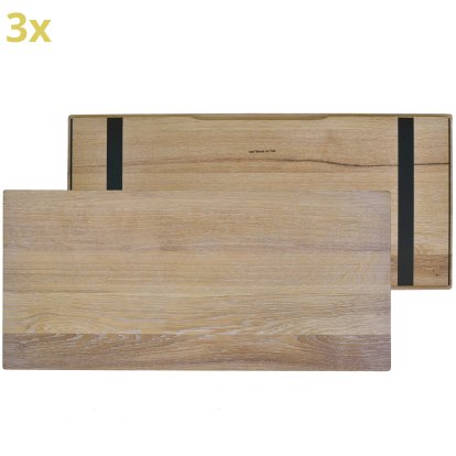 Plateau en bois pour étagères USM Haller, taille XL, 75 cm x 35 cm, Chêne, huilé blanc