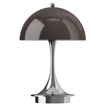 Lampe Panthella 160 Portable, Chrome opale marron