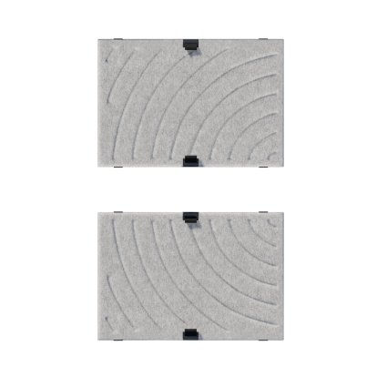 USM Haller Soft Panel Mono pour étagère USM, 50 cm x 35 cm, Gris, Courbes