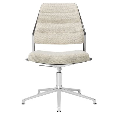 Chaise pivotante Swivel 454+, Piètement fixe, Mélange viscose-laine, wavy