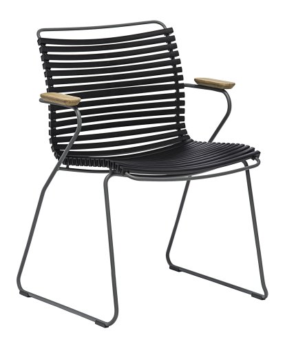 Chaise Click , Avec accotoirs, Noir